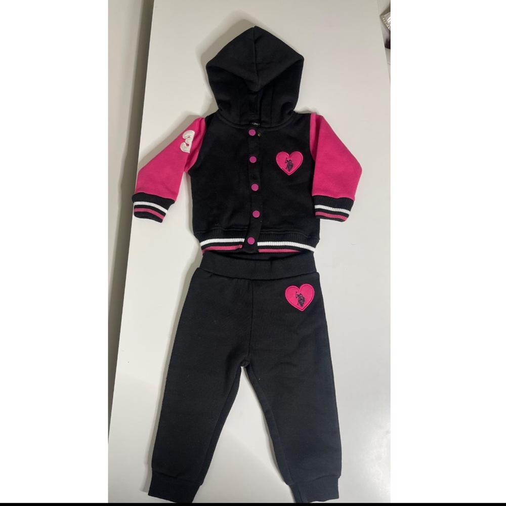 U.S Polo Assn. little girls tracksuit size 18M